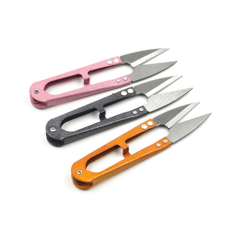 QQA DEEINN 4.1inch Sewing Scissors(pack of 3) Yarn Thread Cutter Small Snips Trimming Nipper - Great for Stitch, Mini DIY Supplies (Multicolored-3) - Image 1
